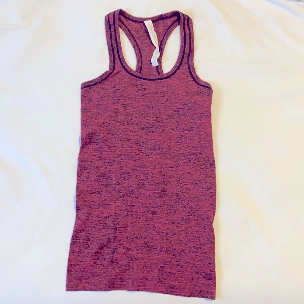 Lululemon Pink and Black Running Tank Size 2